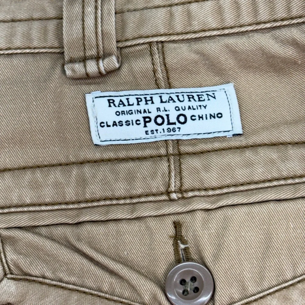 Polo Ralph Lauren Cargo Shorts Mens 40 Tan‎ Khaki Classic Polo Chino 2122